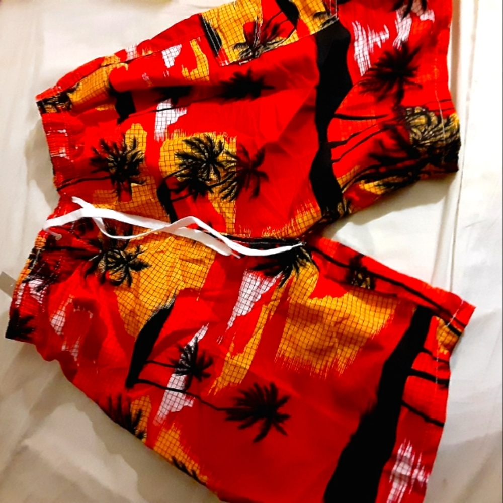 HAWAII MULTI COLOR BOARD SHORT  MEN SWIM SHORT XXL